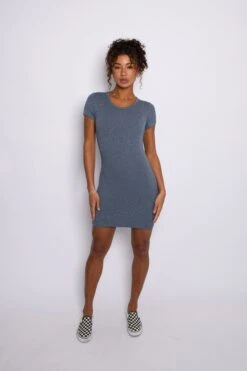 Baby Tee Dress - Denim 18 Baby Tee Dress - Denim -VANA Apparel Store SKATIE Denim 98
