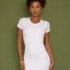 Baby Tee Dress - White 2 Baby Tee Dress - White -VANA Apparel Store SKATIE White 14
