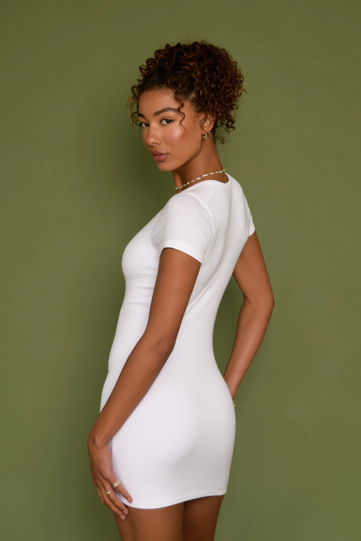 Baby Tee Dress - White 4 Baby Tee Dress - White - Image 3